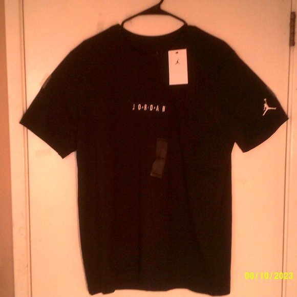 Jordan Other - NEW AIR JORDAN PERFORMANCE "Embroidered Air Tee" MENS BLACK T-SHIRT L DM3182-010